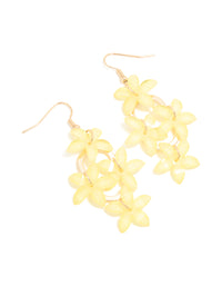 Gold Flowers Drop Earrings - link has visual effect only