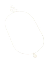 Silver Diamante Simple Teardrop Pendant Necklace - link has visual effect only