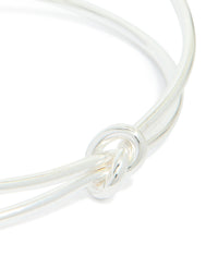 Silver Twisted Wrist Cuff - link has visual effect only