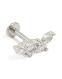 Titanium Cubic Zirconia Vine Crawler Single Flat Back Stud - link has visual effect only