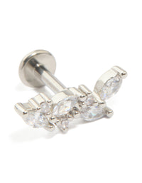 Titanium Cubic Zirconia Vine Crawler Single Flat Back Stud - link has visual effect only