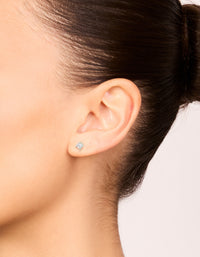 Surgical Steel Cubic Zirconia Flat Back Studs - link has visual effect only