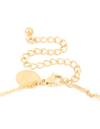 Waterproof Gold Plated Stainless Steel Cubic Zirconia Layered Necklace - link has visual effect only
