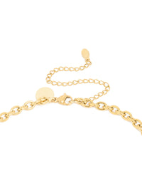 Waterproof Gold Plated Stainless Steel Freshwater Pearl & Open Circles Long Necklace - link has visual effect only
