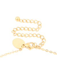 Waterproof Gold Plated Stainless Steel Bamboo Letter B Necklace - link has visual effect only
