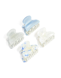 White & Blue Claw Clips 4-Pack - link has visual effect only