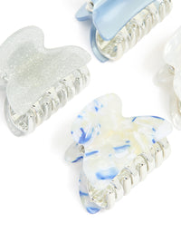 White & Blue Claw Clips 4-Pack - link has visual effect only