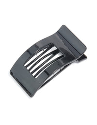 Black Rectangle Hair Claw Clip - link has visual effect only