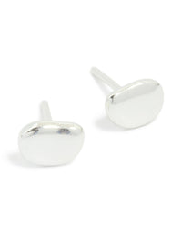 Sterling Silver Pebble Stud Earrings - link has visual effect only