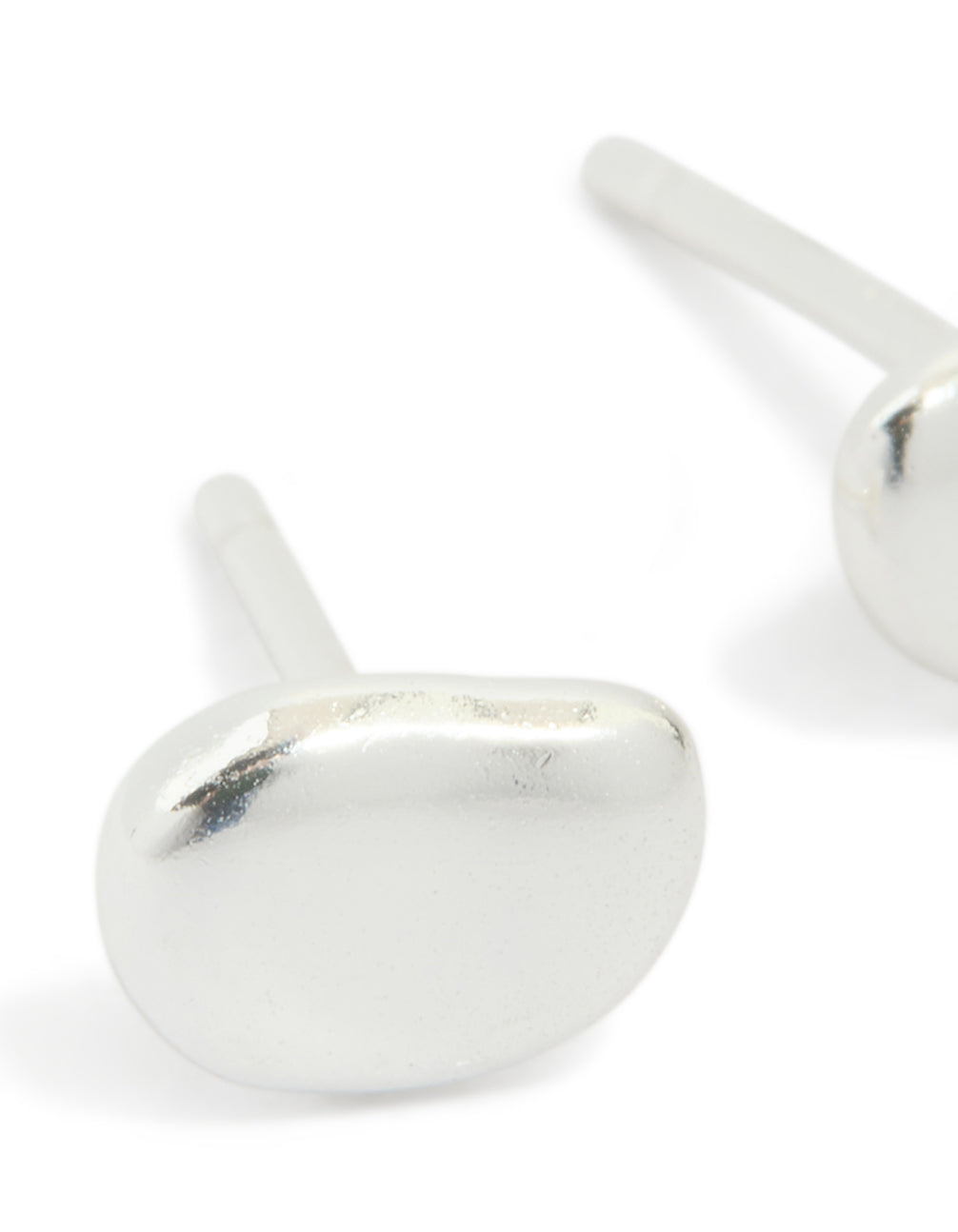 Sterling Silver Pebble Stud Earrings