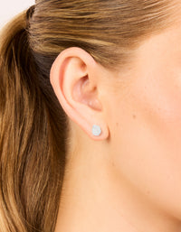 Sterling Silver Textured Twist Stud Earrings - link has visual effect only