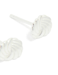 Sterling Silver Textured Twist Stud Earrings - link has visual effect only