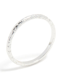 Designed with sterling silver, this molten ring in side detail view - link has visual effect only