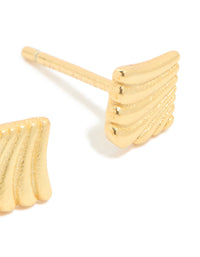 Gold Plated Sterling Silver Textured Stud Earrings - link has visual effect only