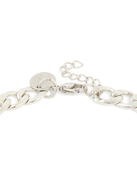 Mens Waterproof Stainless Steel Figaro Chain Necklace - link has visual effect only