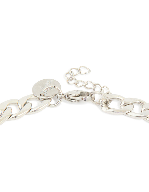 Mens Waterproof Stainless Steel Figaro Chain Necklace
