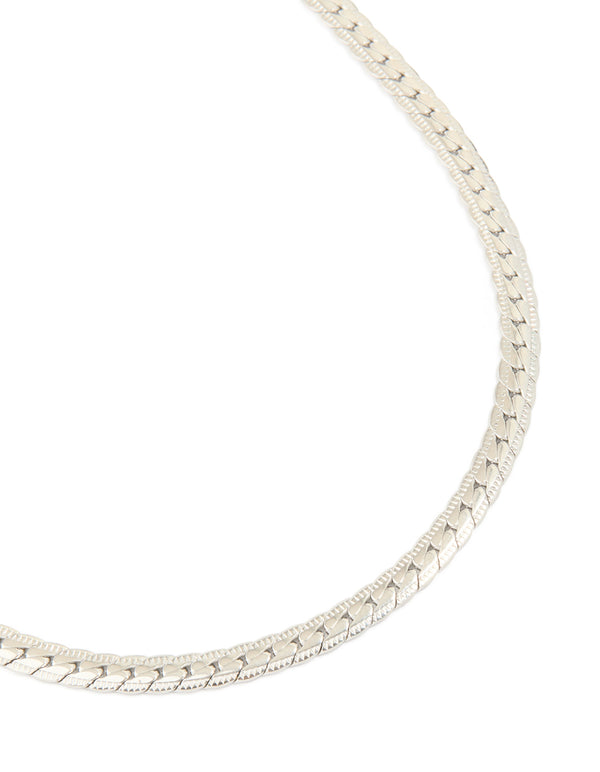 Mens Waterproof Stainless Steel Smooth Snake Chain Necklace