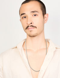 Mens Waterproof Stainless Steel Large Smooth Box Chain Necklace - link has visual effect only