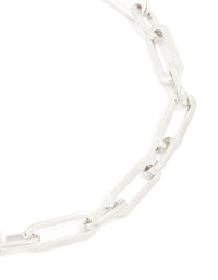 Mens Waterproof Stainless Steel Paperclip Chain Bracelet - link has visual effect only