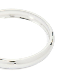 Waterproof Stainless Steel Round Smooth Bangle - link has visual effect only