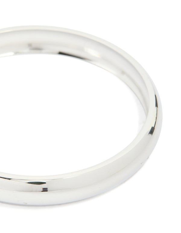Waterproof Stainless Steel Round Smooth Bangle