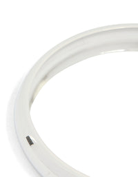 Waterproof Stainless Steel Round Smooth Bangle - link has visual effect only