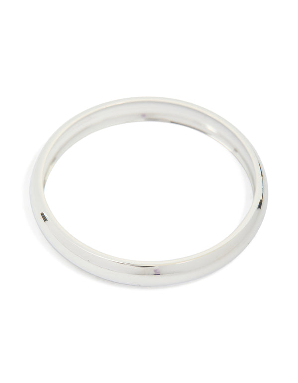 Waterproof Stainless Steel Round Smooth Bangle