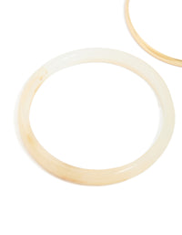 Gold Smooth & Neutral Acrylic Bangles 2-Pack - link has visual effect only
