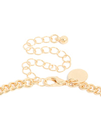 Gold Neutral Chunky Beaded Necklace - link has visual effect only