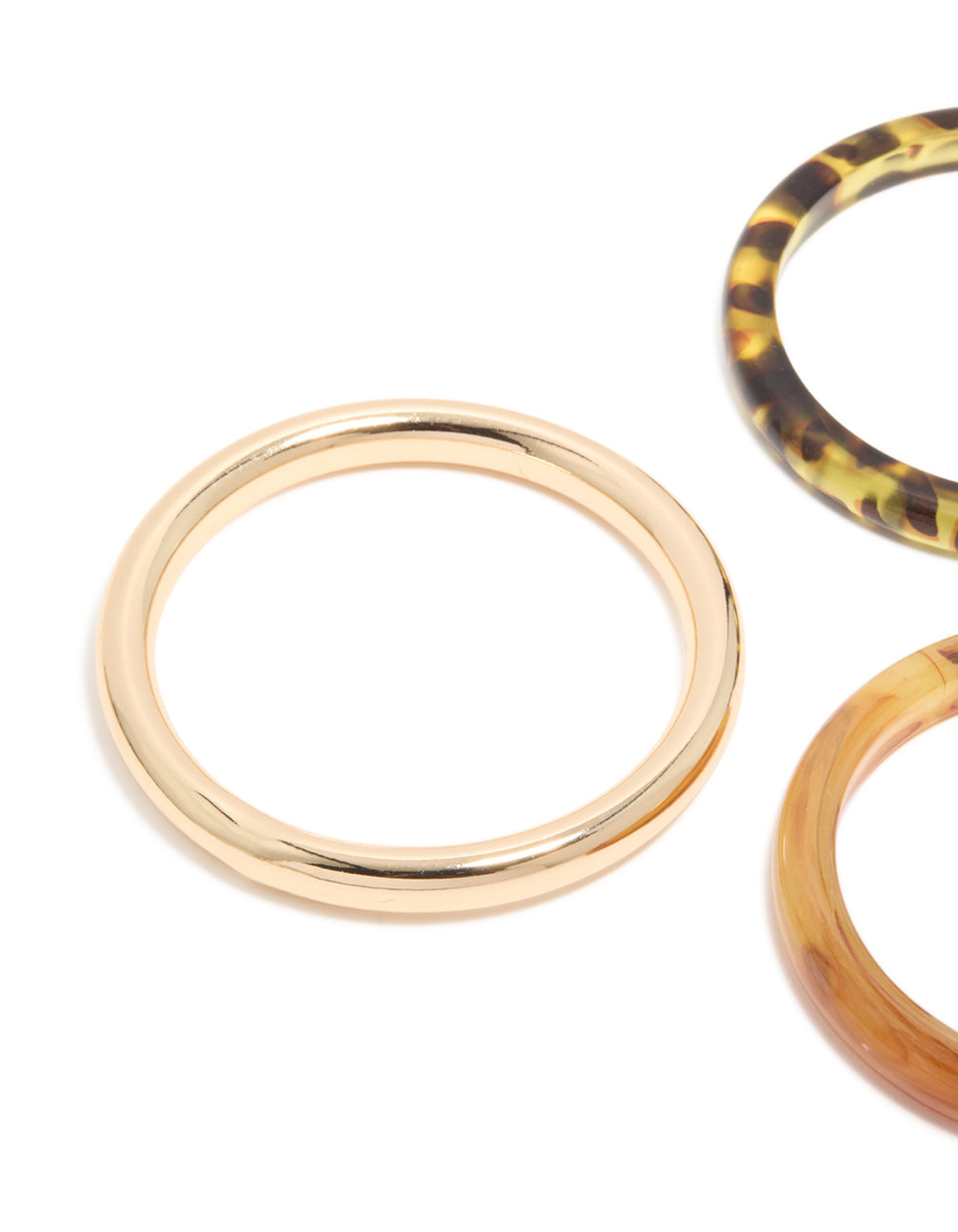 Gold & Brown Acrylic Bangles 3-Pack