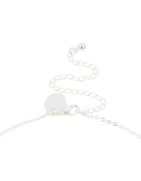 Silver Plated Cubic Zirconia Dainty Spaced Vine Necklace - link has visual effect only
