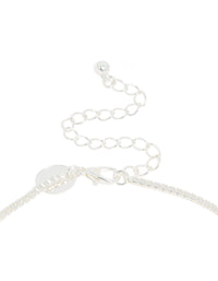 Silver Plated Cubic Zirconia Flower Y-Necklace - link has visual effect only