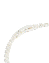 Silver Plated Cubic Zirconia Oval Tennis Bracelet - link has visual effect only