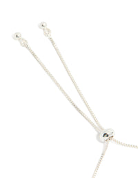 Silver Plated Cubic Zirconia Stone Flower Toggle Bracelet - link has visual effect only
