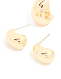 Gold Plated Brass Mixed Teardrop Earrings 2-Pack - link has visual effect only