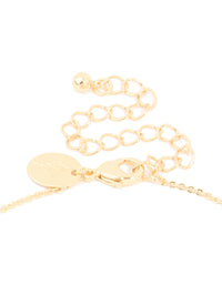 Gold Plated Brass Mini Pretzel Pendant Necklace - link has visual effect only