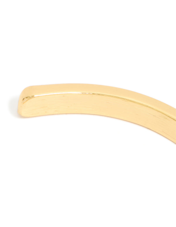 Gold Plated Thin Line Wrist Cuff