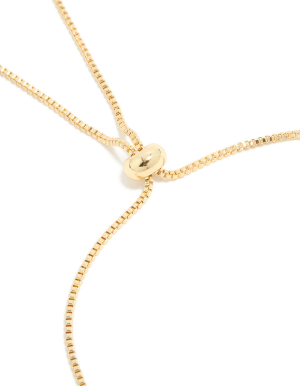 Gold Plated Cubic Zirconia Stars Toggle Bracelet