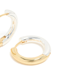 Mixed Metal Plated Classic Hoop Earrings - link has visual effect only