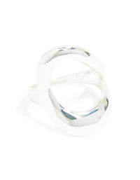 Silver Plated Open Triangle Ring - link has visual effect only