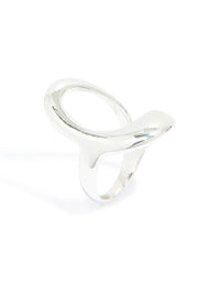 Silver Plated Open Triangle Ring - link has visual effect only