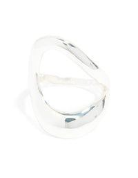 Silver Plated Open Triangle Ring - link has visual effect only
