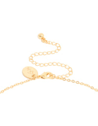 Gold Plated Cubic Zirconia Dainty Vine Spaced Necklace - link has visual effect only