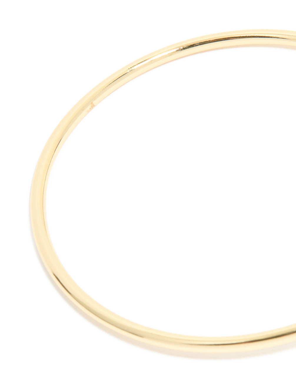 Gold Plated Cubic Zirconia Circle Bezel Bangle