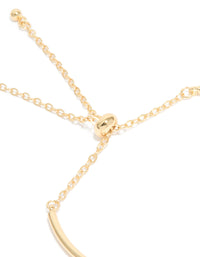 Gold Plated Cubic Zirconia Teardrop Toggle Bangle Bracelet - link has visual effect only