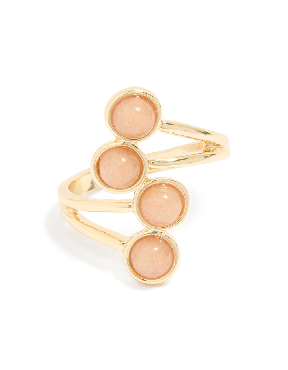 Gold Plated Stacked Pebbles Ring