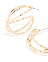 Gold Dainty Wrap Hoop Earrings - link has visual effect only