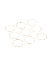 Gold Textured Wavy Bangles 9-Pack - link has visual effect only