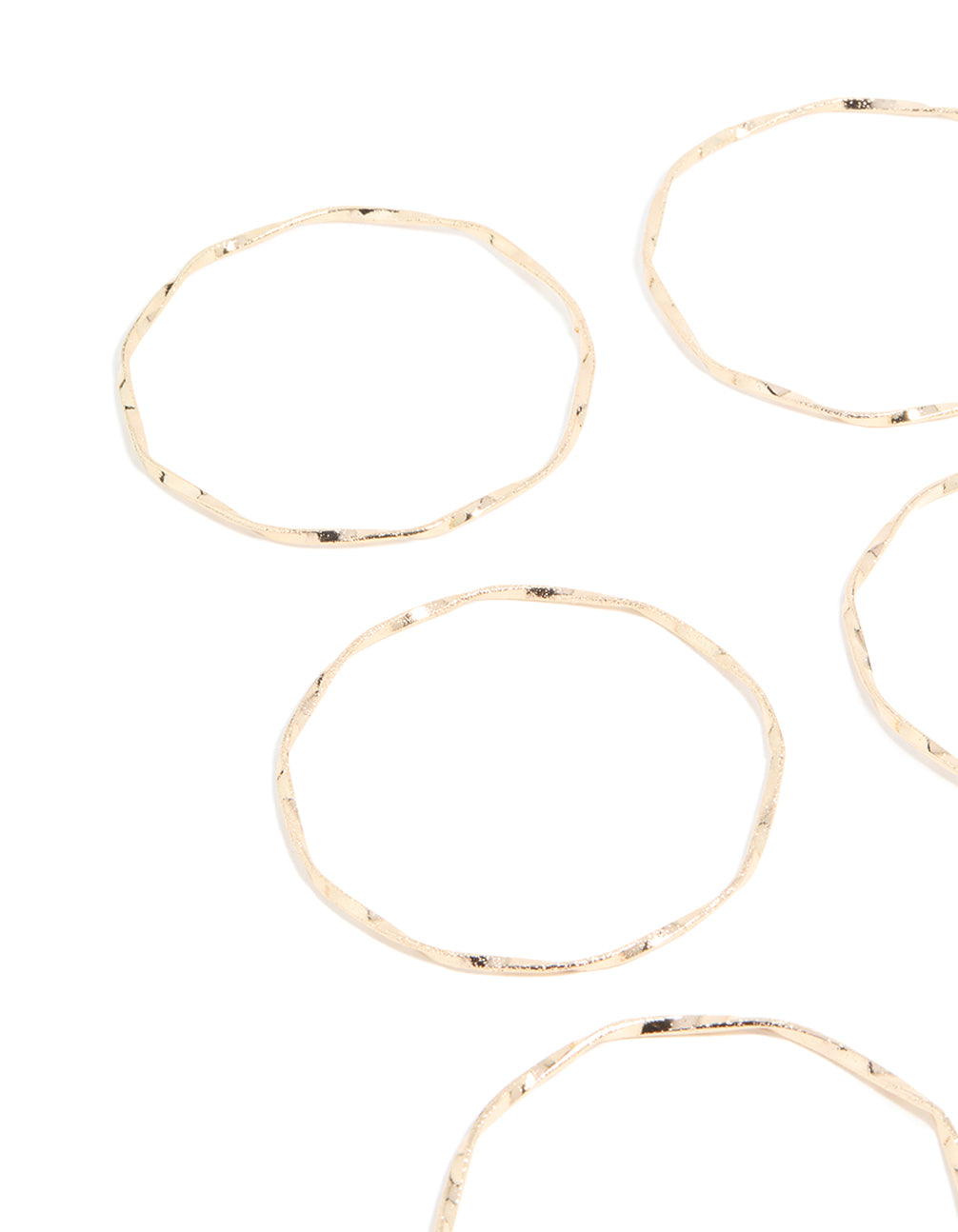 Gold Textured Wavy Bangles 9-Pack