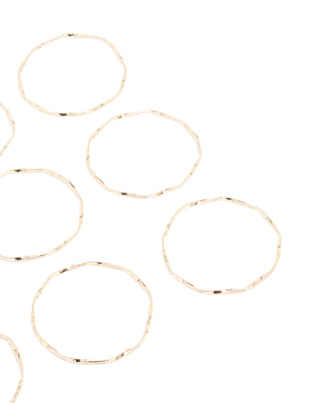 Gold Textured Wavy Bangles 9-Pack